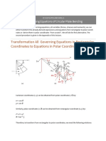 Transformation All Governing Equations in Rectangular Coordinates To Equations in Polar Coordinates