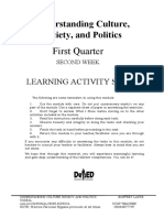 First Quarter: Understanding Culture, Society, and Politics