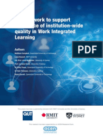 A Framework To Support Assurance of Institution-Wide Quality in Work Integrated Learning