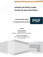 Aprovechamiento de Llantas Usadas para La Fabricación de Pisos Decorativos