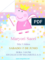 Peppa Hada Invitacion