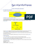 Genres, Text Types and Specialised Languages