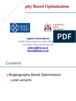 Biogeography Based Optimization: South Asian University New Delhi and Liverpool Hope University UK