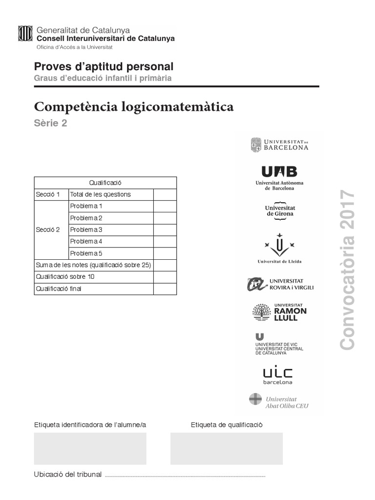 Proves PAP Matem+átiques - Set17 | PDF