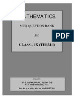 Maths Class Ix MCQ Question Bank For Term I