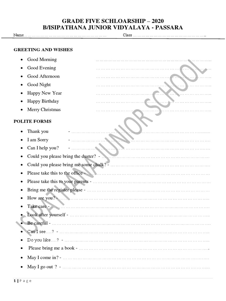 grade 5 english scholarship paper pdf foods cuisine