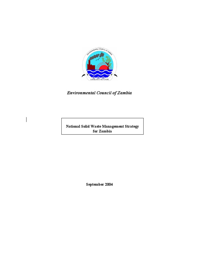 Zambia National Solid Waste Strategy | PDF | Waste Management | Waste