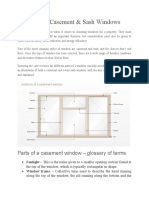 Parts of Casement & Sash Windows