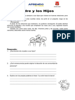 Ficha de El Padre y Los Hijos para Segundo de Primaria