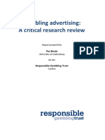 Gambling Advertising: A Critical Research Review: Per Binde