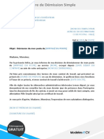 22 Lettre Demission Simple