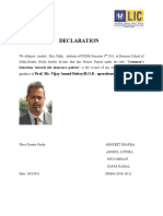 Declaration: Prof. Mr. Vijay Anand Dubey (H.O.D - Operations)