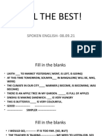 All The Best!: SPOKEN ENGLISH-08.09.21