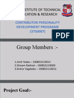 HJD Institute of Technical Education & Research: Contributor Personality Development Programe (3750007)