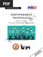 Empowerment Technology: Quarter 1 - Module 1 ICT in The Context of Global Communication