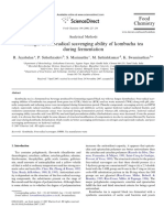 Changes in antioxidant ability of kombucha tea during fermentation