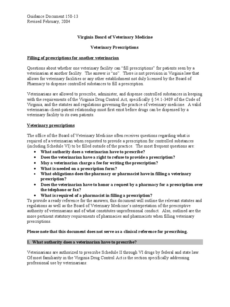 150-13 Vet Prescriptions | PDF | Medical Prescription | Pharmacy