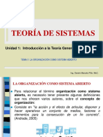 1 - Tgs - Tema 3 La Organización Como Sistema - Abierto