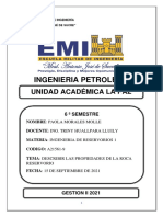 Propiedades de La Roca Reservorio