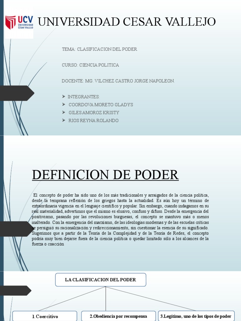 Clasificacion Del Poder | PDF