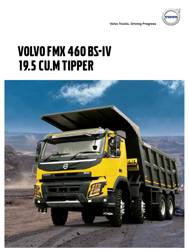 Volvo FMX 460 8x4 19 5 Cu M Tipper Data Sheet, PDF, Transmission  (Mechanics)