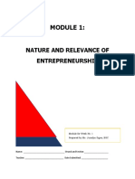 Module 1 Nature and Relevance of Entrep