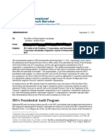 Updated Memorandum - IRS Audits of The President, S Corporations, and Reasonable Compensation To S Corporation Shareholder-Employees