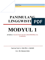 Linggwistika Modyul 1