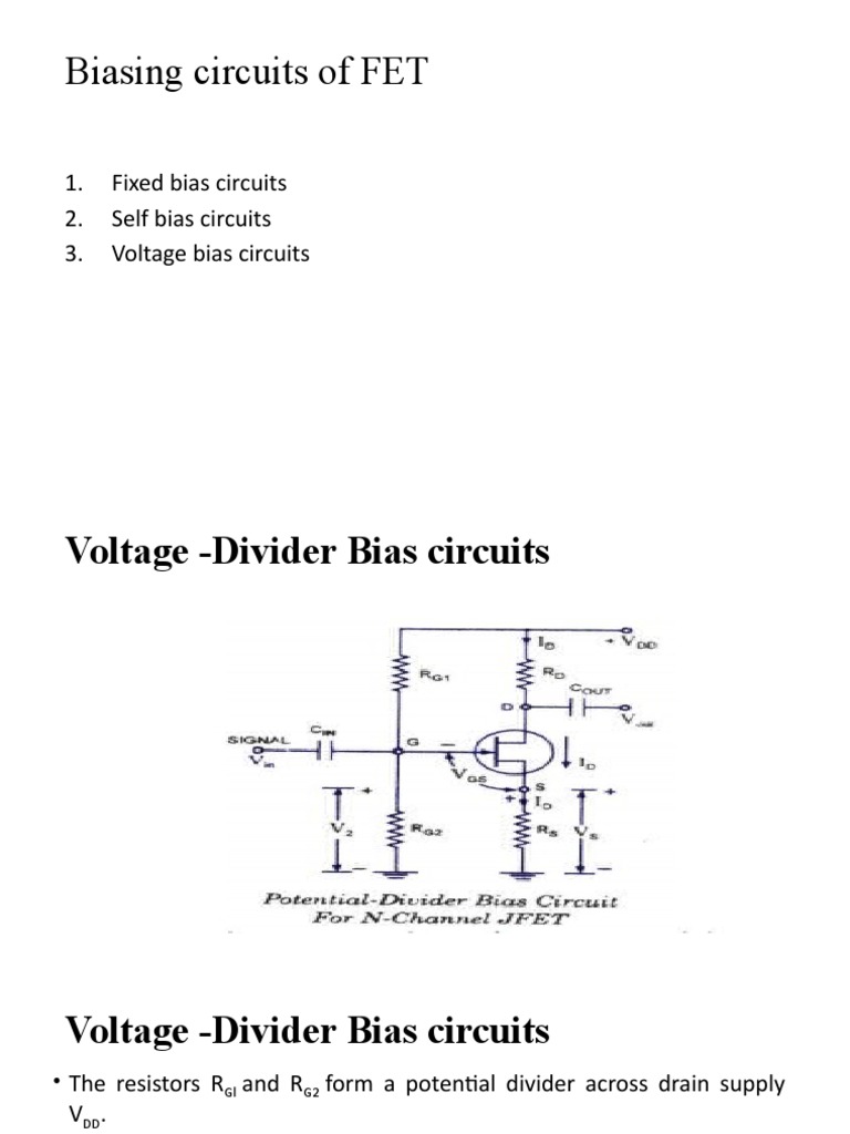 Biasing Circuits of FET PDF