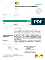 Certificate of Analysis - Certified Reference Material: Aquastar Water Standard 1%