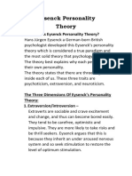 Eysenck Personality Theory