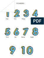 Numbers 110 Classroom Posters Picture Dictionaries - 126320