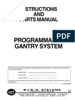 Instructions AND Parts Manual: Programmable Gantry System