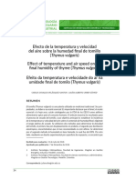 Efecto de la temperatura y velocidad