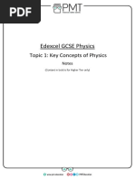 Summary Notes - Topic 1 Edexcel Physics GCSE