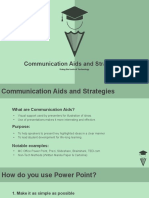 Communication Aids and Strategies: Using The Tools of Technology