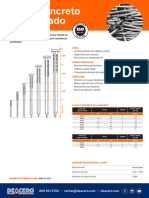 Clavo Concreto Galvanizado Deacero Ficha Tecnica