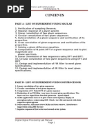 Digital Signal Processing Manual