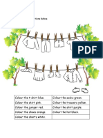 Clothing Worksheet Colour and Crossword Fun Activities Games Reading Comprehension Exercis 20903