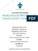 Procesos de precipitación y floculación en aguas residuales