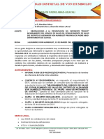 INFORME N 002-UFSGEP-OBSERVACIONES DEL EXPEDIENTE TECNICO DEL PUESTO DE SALUD