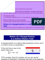 Lecture01 Part 6 Motion of A Charged Particle in A Uniform Electric Field