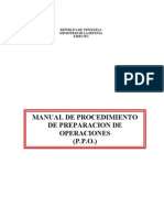 Manual de Procedimiento de Preparacion de Operaciones (PPO).