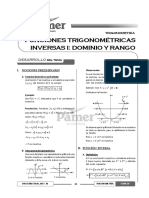 Tema 20 - Funciones Trigonométricas Inversas I - Dominio y Rango