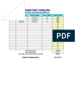 Calculate Cable Trunking Size (1.1.17)