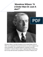 President Woodrow Wilson: "A New World Order Man or Just A Naive Idealist?"