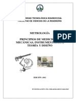 Metrología Principios de Mediciones Mecánicas, Instrumentación, Teoría y Diseño