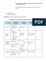 Rubrica para Evaluar El Foro