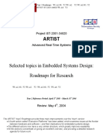 Advanced Real-Time Systems ARTIST Project IST-2001-34820 BMW 2004