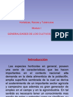 Hortalizas, Raíces y Tubérculos Modulo I Generalidades de Los Cultivos Hortícola